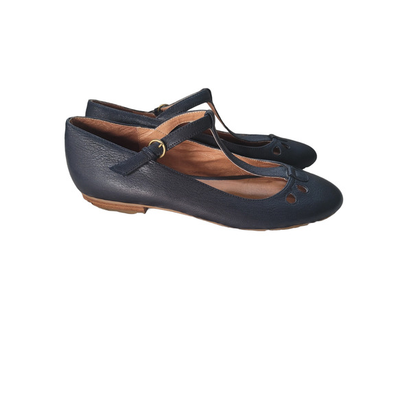 Women's Sutro Footwear Black Leather Mary Jane Flats Size W 8.5 - Picture 2 of 5